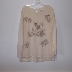 LC Lauren Conrad Disney Bambi Cream Sweater
